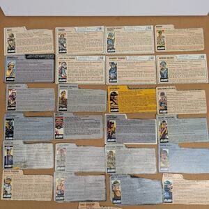 Vintage GI Joe File Cards 1980s Hasbro - Cut & Uncut - Lot of 25
